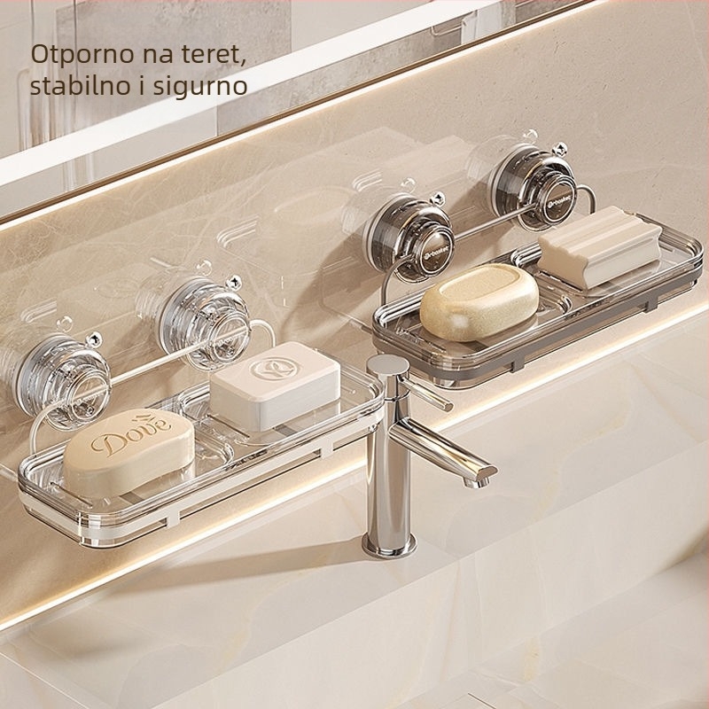 Zidni sapunik s usisnom čašom, vrhunska kvaliteta, metal i plastika; 24 komada u pakiranju; Marka: Drugo