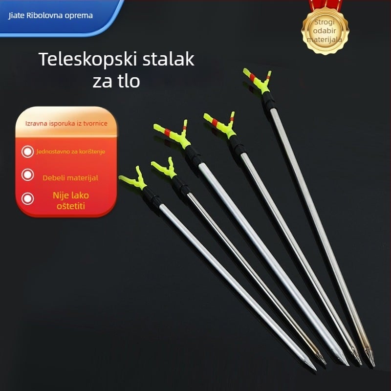 Stalak za morski štap s glavom tipa Y, umetanje u tlo, aluminijska legura, višestruka rotacija