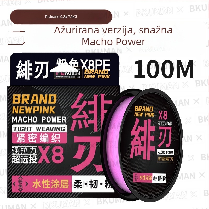 BKUMAN PE glavna linija za ribolov, 2-33 kg, kutija s 100 pladnjeva, jesen 2024