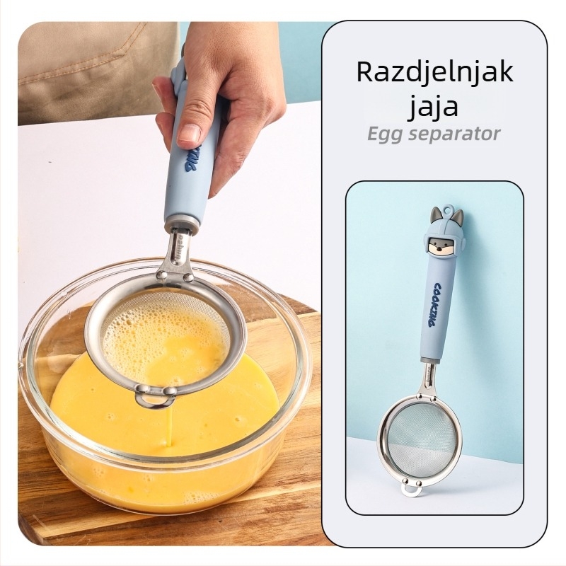 Sito za dječju hranu, crtani stil, nehrđajući čelik, kuhinjski ručni alat