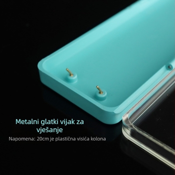 Prozirna kutija za podlinije s baršunastim dnom i skalom, dvostruki stupac, za 20 setova podlinija
