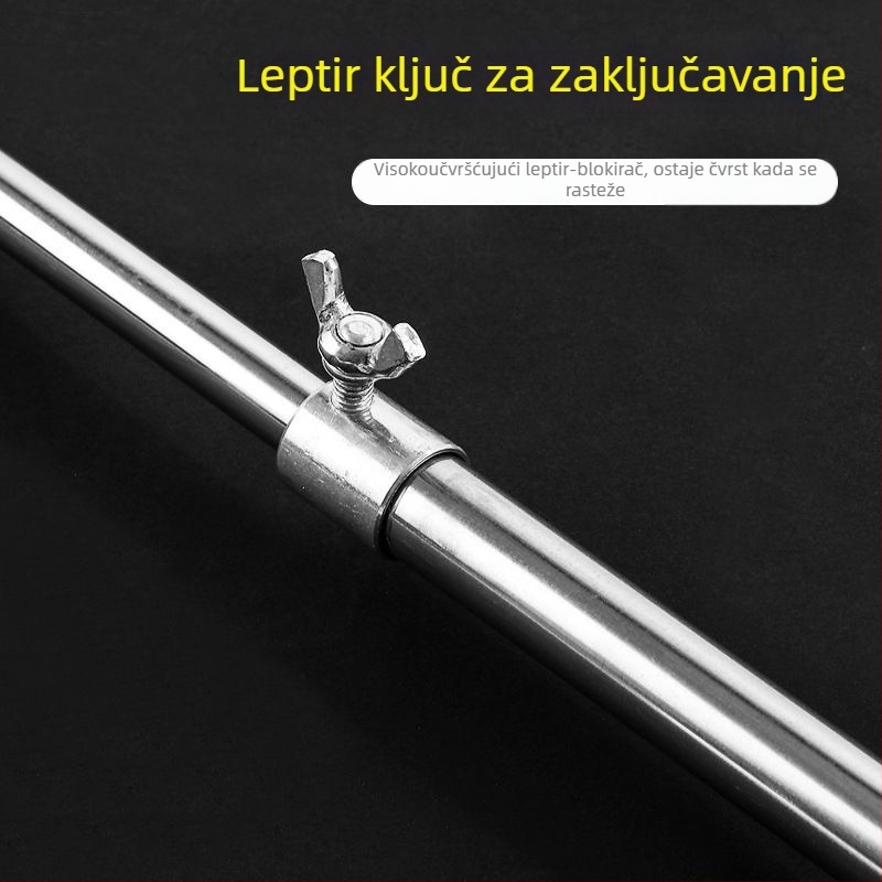 Land War Brigade Stalak za štapove od nehrđajućeg čelika s rolom – potpuno metalni dugi držač štapa