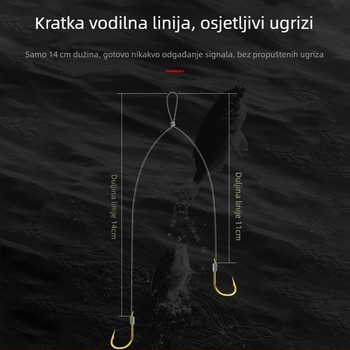 Huangbi Street set dvostrukih udica za slatkovodni ribolov u rezervoaru (udice 1–8)