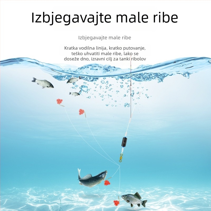 Huangbi Street set dvostrukih udica za slatkovodni ribolov u rezervoaru (udice 1–8)