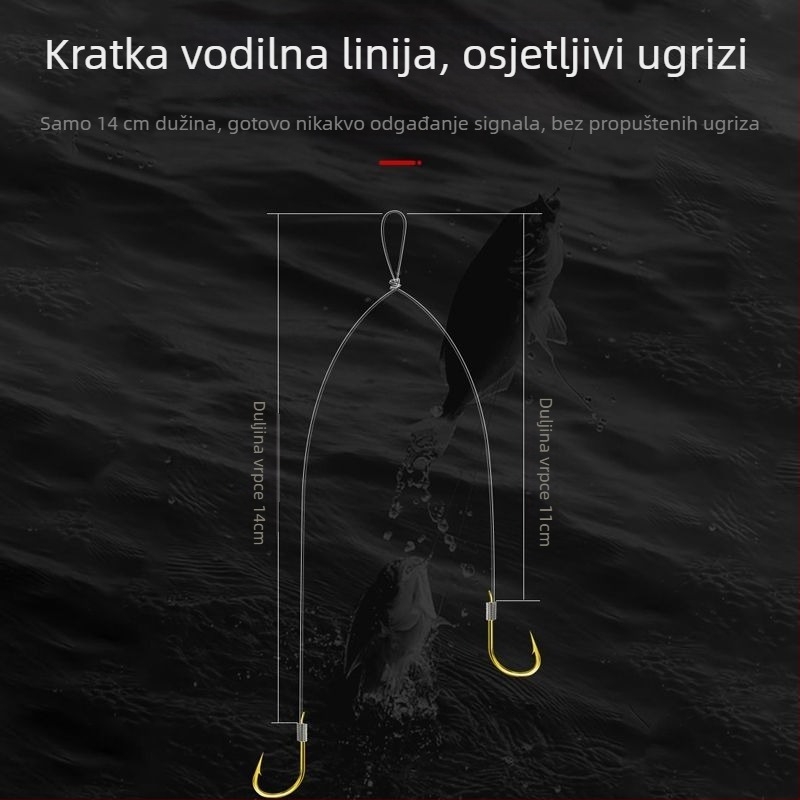 Huangbi Street set dvostrukih udica za slatkovodni ribolov u rezervoaru (udice 1–8)