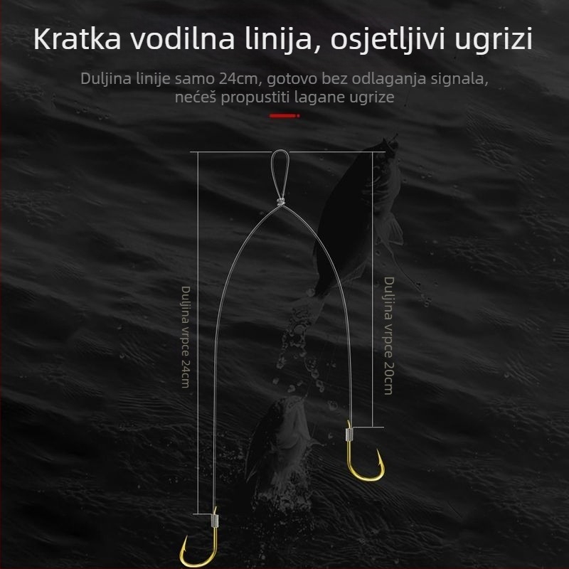 Huangbi Street set dvostrukih udica za slatkovodni ribolov u rezervoaru (udice 1–8)