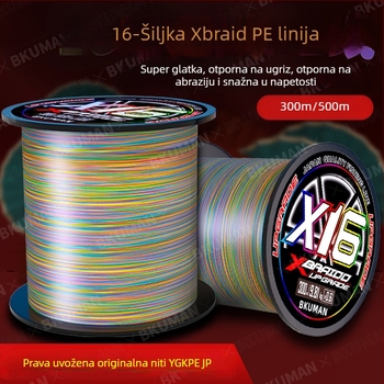 BKUMAN PE glavna ribolovna linija, snaga 3–33 kg, 100 kalemova u kutiji