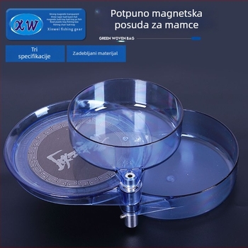 Snažno magnetski, proziran trostruki kontejner za mamce, PC plastična posuda za mamce, kutija za ribolov i stolica za ribolov