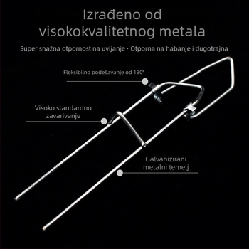 Držač štapa za ribolov od nehrđajućeg čelika, trojnožni stalak, s ugradnjom u tlo, Blue Guest