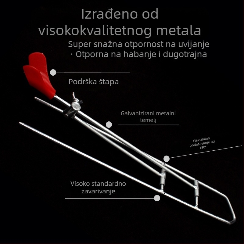 Držač štapa za ribolov od nehrđajućeg čelika, trojnožni stalak, s ugradnjom u tlo, Blue Guest