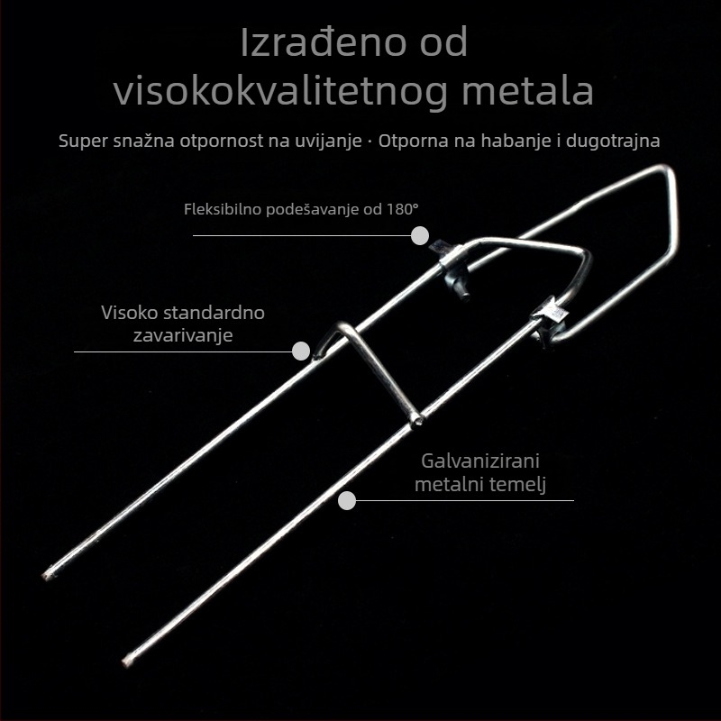 Držač štapa za ribolov od nehrđajućeg čelika, trojnožni stalak, s ugradnjom u tlo, Blue Guest