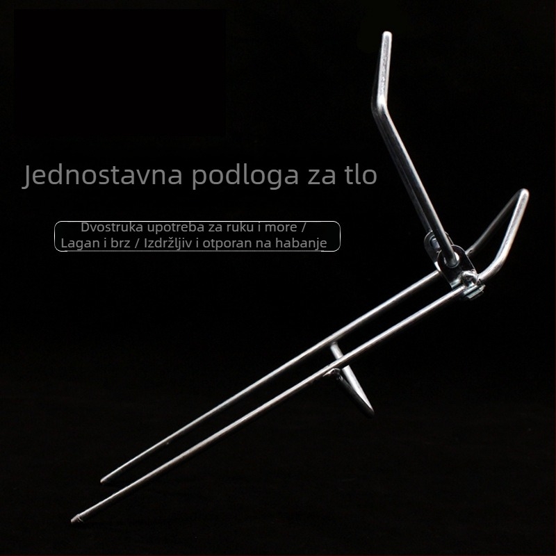 Držač štapa za ribolov od nehrđajućeg čelika, trojnožni stalak, s ugradnjom u tlo, Blue Guest