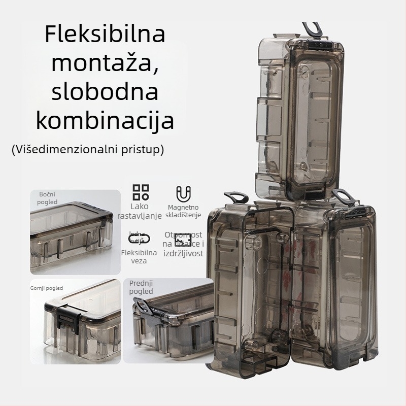 ABS materijal kutija za ribolovnu opremu, kompaktni organizator za udice, varalice i sitne dodatke.