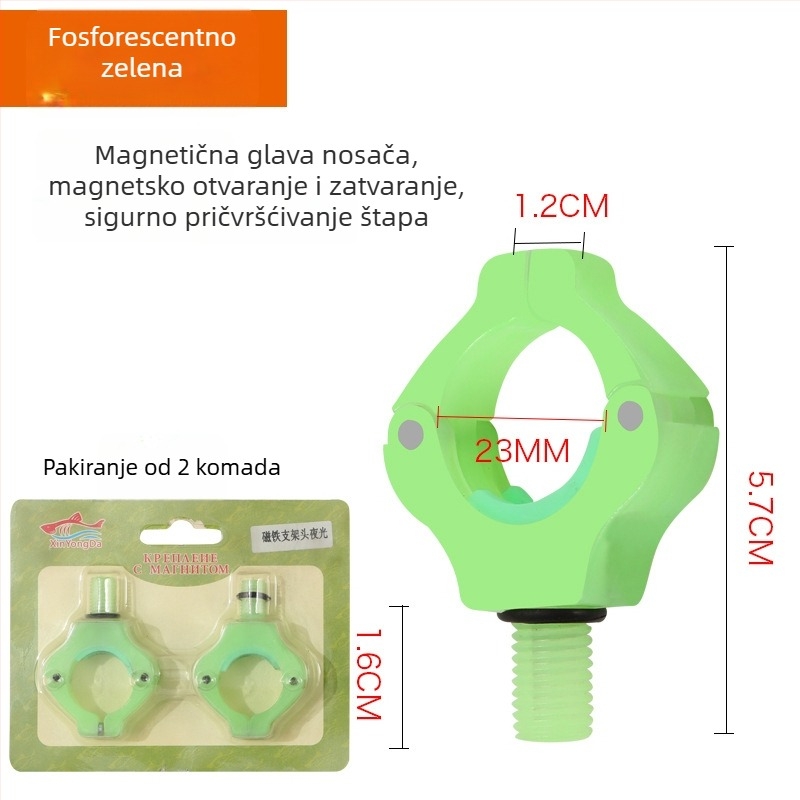 Plastični magnetski držač štapa za pecanje s europskim prečkom, spiralnim sučeljem, najlonski konektor (ABS magnet)