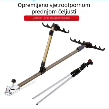 Držač za štapove od aluminijske legure, okretni, sklopivi, za više štapova
