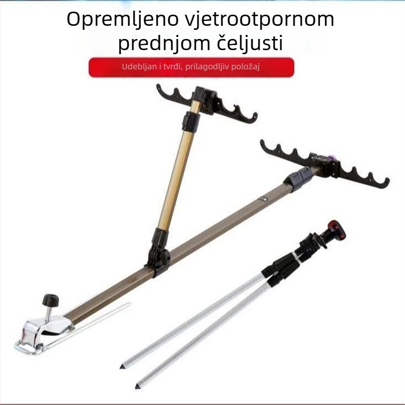 Držač za štapove od aluminijske legure, okretni, sklopivi, za više štapova