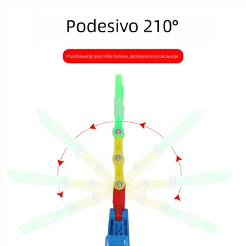 Stražnji viseći držač štapova za ribolov, sklopivi, s višestrukom rotacijom, luminozni silikon poklopac, konstrukcija od visokoelastične gume