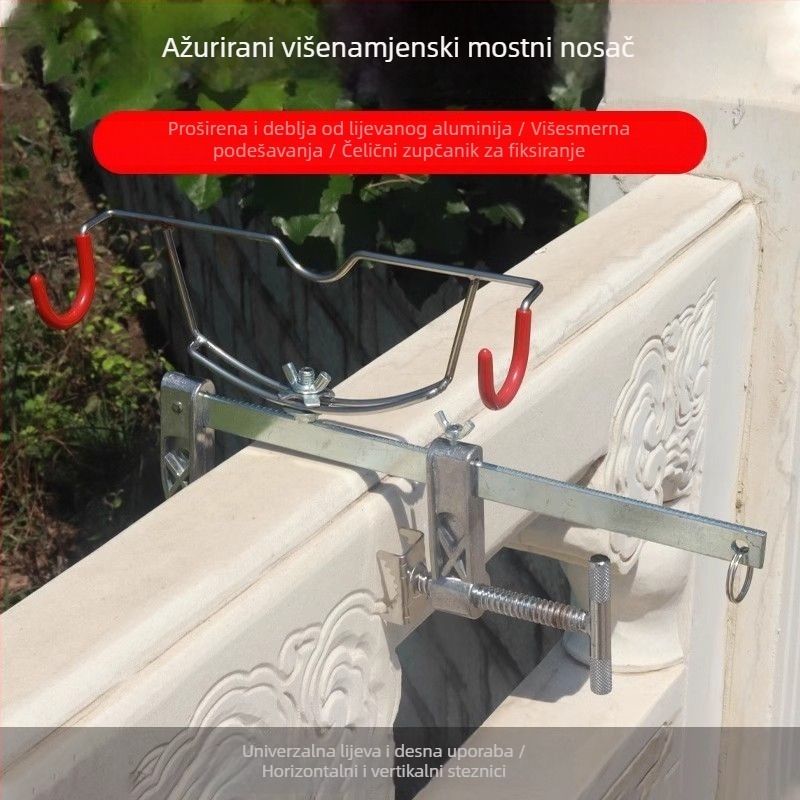 Držač štapa za most i brod, otporan na vjetar, montiran na šinu, višestruki držač štapa, aluminijska legura