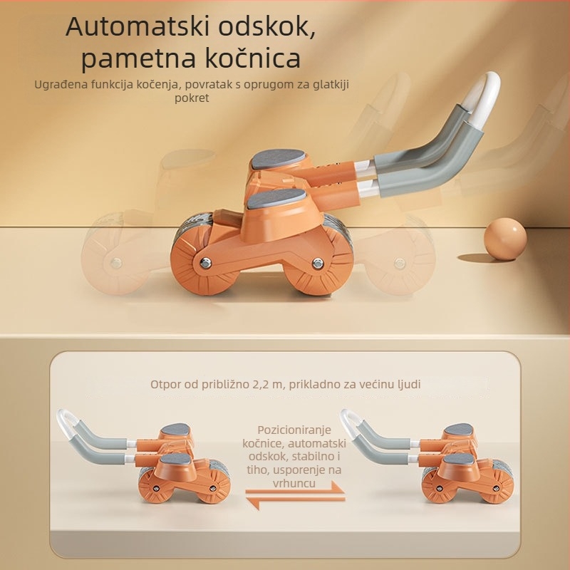 Kotac za trbušnjake s naslonom za lakat i automatskim povratom — kućni fitness uređaj, model 08, 1,3 kg