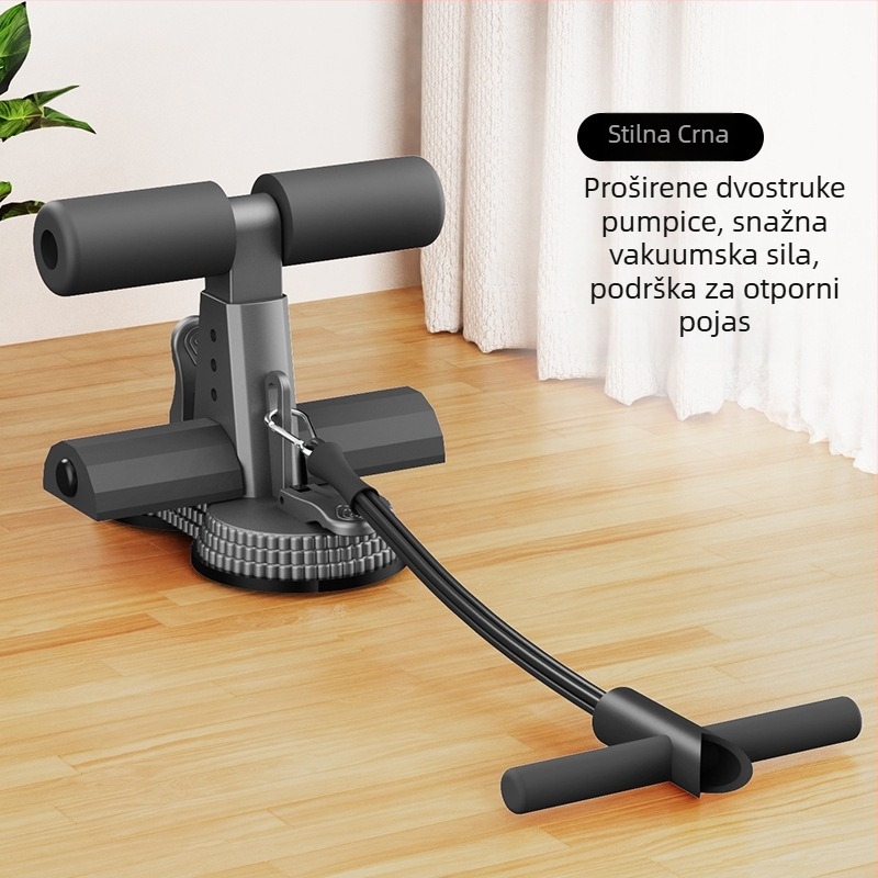 Pomoć za sit-up s dvostrukim usisnim čašicama i protukliznim remenom, model Xg-55668, 630 g
