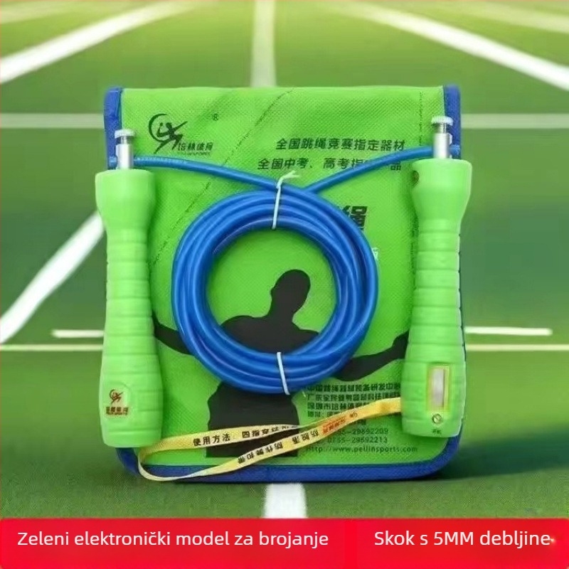 Preskač za preskakanje s elektroničnim brojačem i mjeračem vremena, držači s ležajevima, PVC + čelična žica za profesionalnu obuku