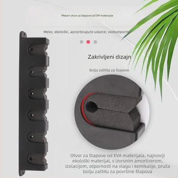 Zidni vertikalni držač za štapove za pecanje, izložbeni stalak i skladištenje mamaca