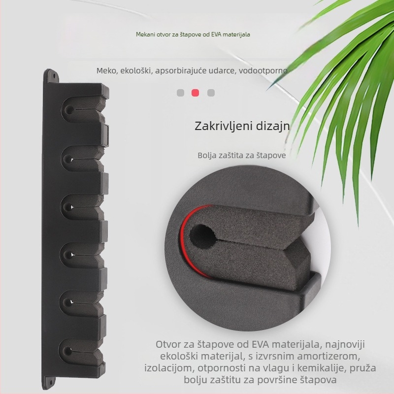 Zidni vertikalni držač za štapove za pecanje, izložbeni stalak i skladištenje mamaca