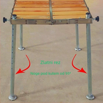 Platforma za pecanje od masivnog drva, stabilna, protuklizna, sklopiva, ojačana