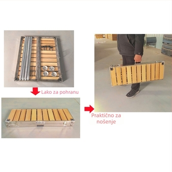 Platforma za pecanje od masivnog drva, stabilna, protuklizna, sklopiva, ojačana