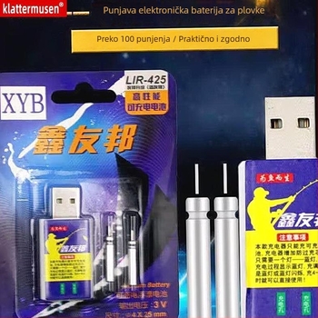 Aia C425 punjiva baterija za plutajući ribolov s USB sučeljem, pogodna za noćni ribolov
