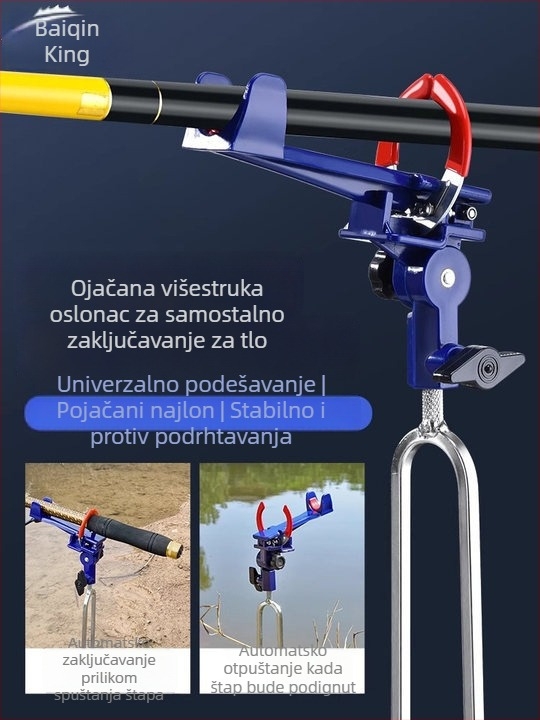 Držač štapova od nehrđajućeg čelika, fiksni položaj, bez rotacije, bez sklopivosti