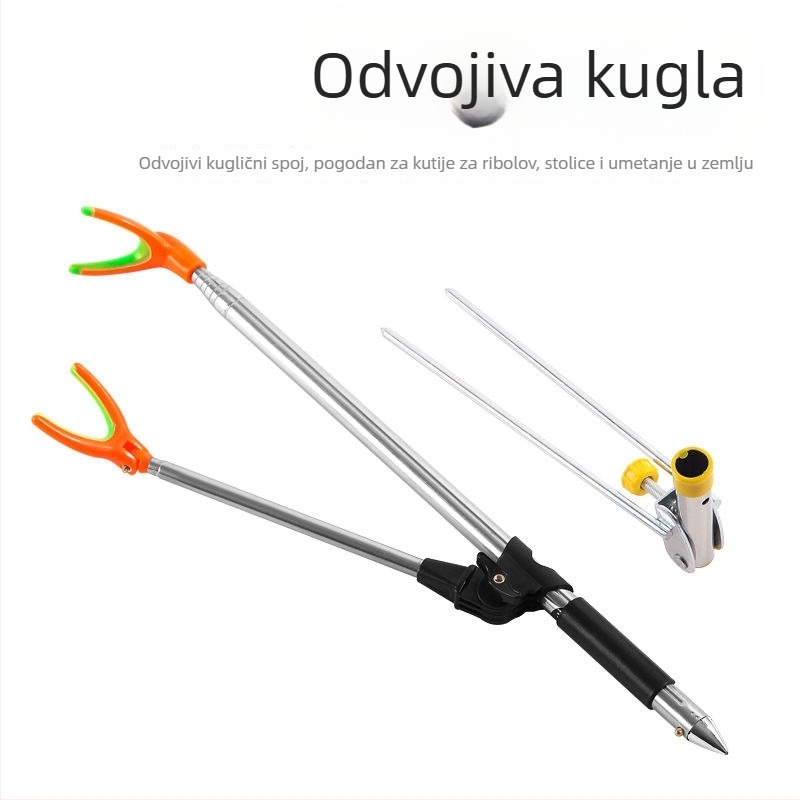 Turret-stil držač za štap za pecanje od nehrđajućeg čelika, sklopni, višesmjerno okretanje