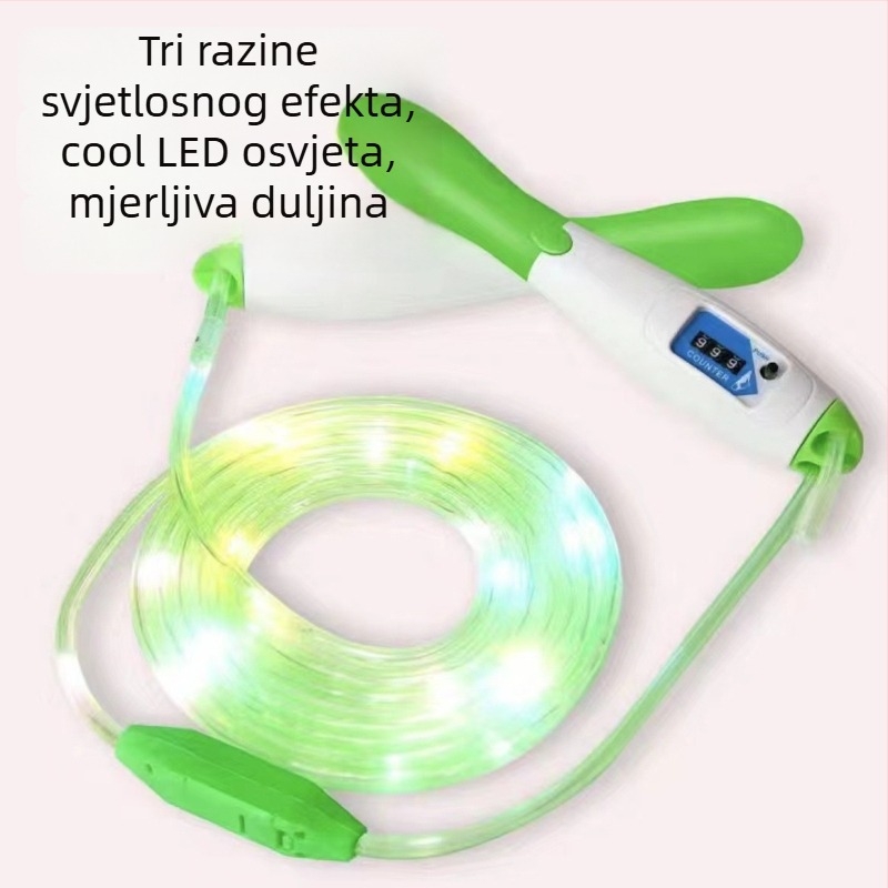LED preskačuće užad za učenike i djecu iznad 3 godine — početnici; Materijal: PP; Podrijetlo: Jinhua, Zhejiang; Pogodno za trčanje; Samo za djecu