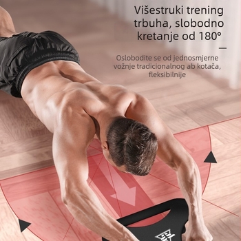 Xuanshang 006-j Trokutna daska za trbušnjake sa tihim univerzalnim ab valjkom – kućni fitness uređaj, 2 kg