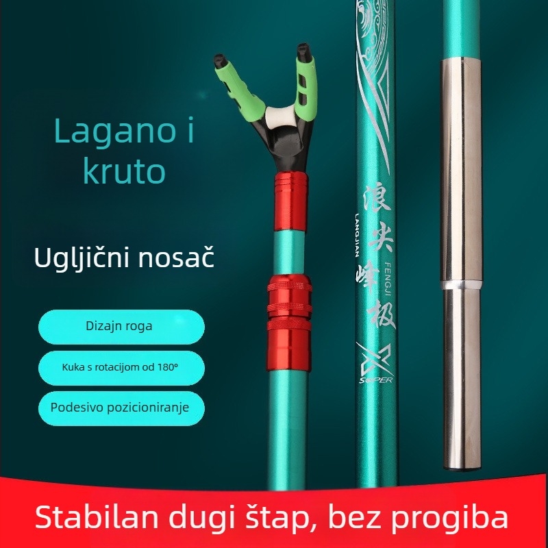 Izuzetno lagan karbonski držač za štapove, za kutiju za ribolov i ribarski stolac, izdržljivo stalo za opremu