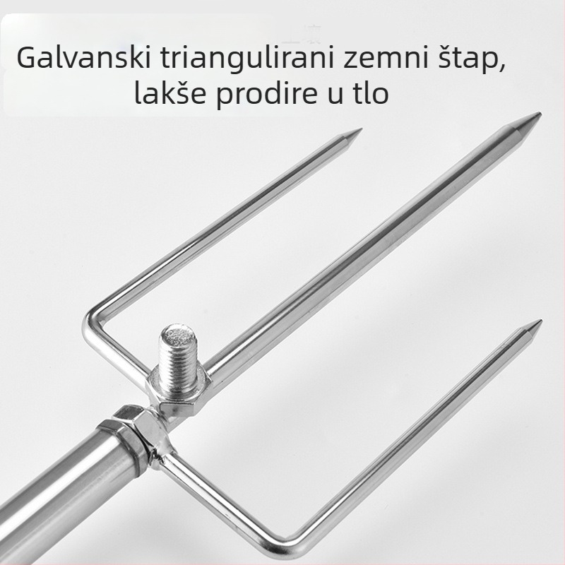 3-u-1 posuda za mamce i držač štapa (dvostruko korištenje, nehrđajući čelik, višesmjerna rotacija)