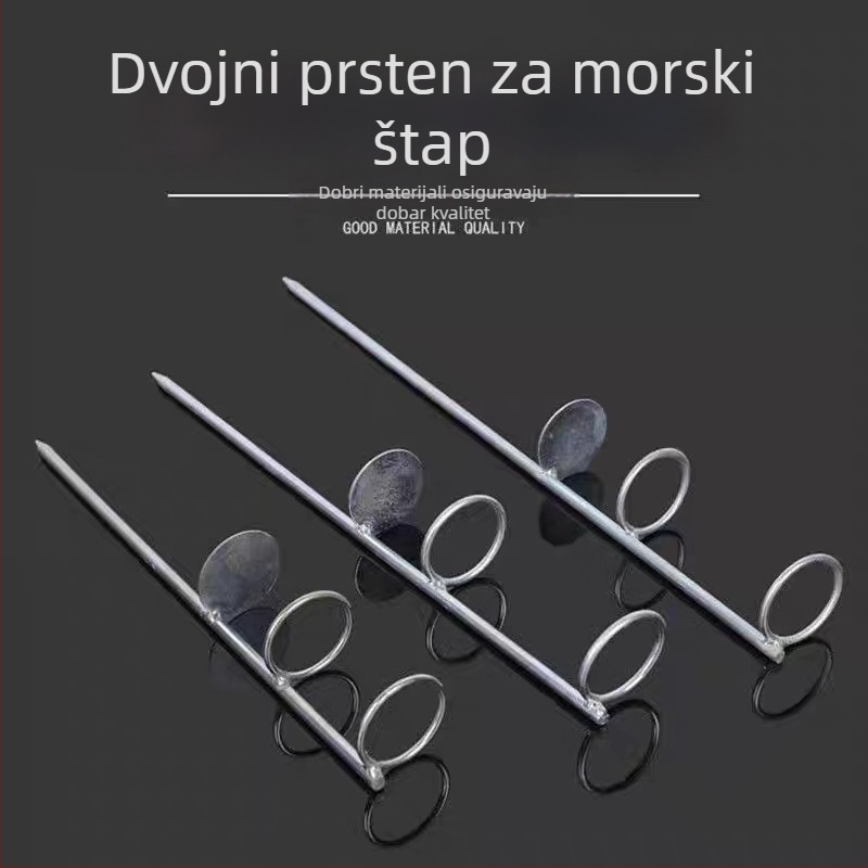 Držač za morski štap, dvostruki krug, dvostruka namjena, produžena i zadebljana potpora, dugi domet štapa, nehrđajući čelik