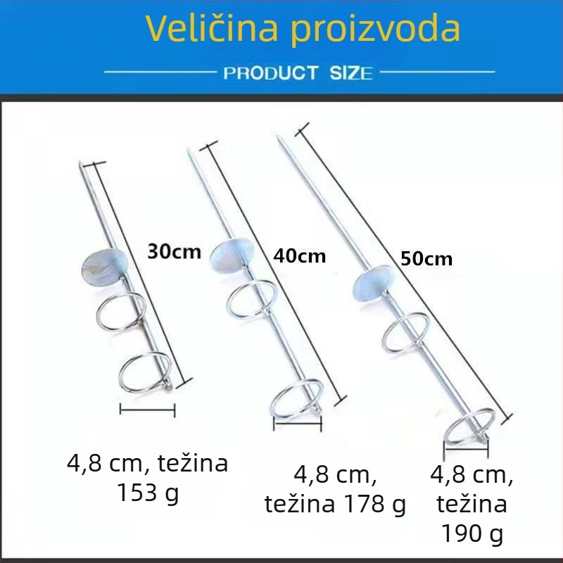 Držač za morski štap, dvostruki krug, dvostruka namjena, produžena i zadebljana potpora, dugi domet štapa, nehrđajući čelik