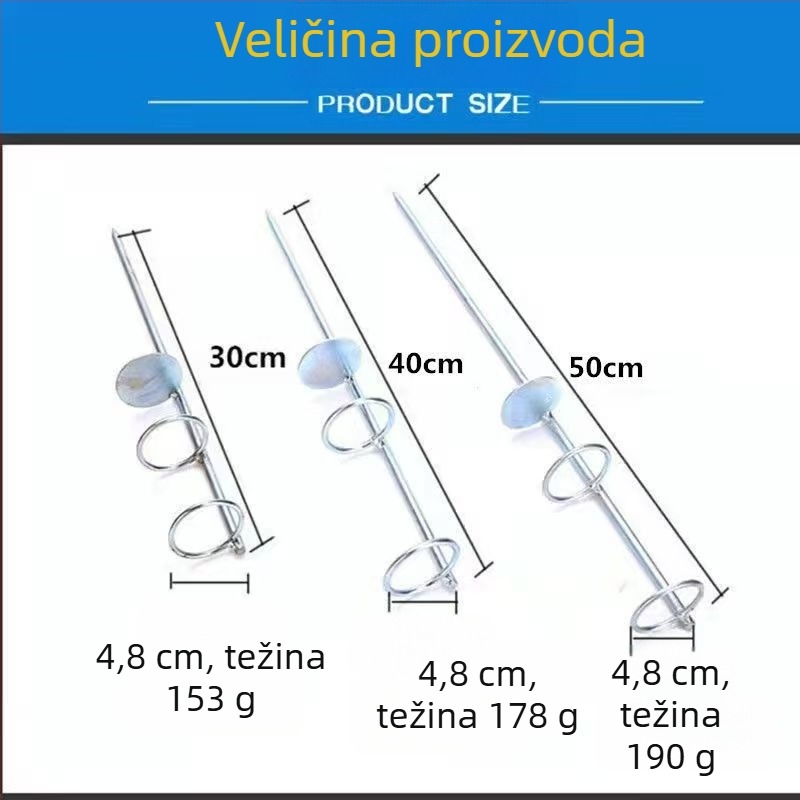 Držač za morski štap, dvostruki krug, dvostruka namjena, produžena i zadebljana potpora, dugi domet štapa, nehrđajući čelik