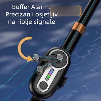 Ribolovni alarm za zagriz, vodootporan, visoka osjetljivost, automatsko otkrivanje — Giant fin king, plastika