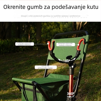 Univerzalna čvrsta okretna tornja-stalak za stolac za ribolov