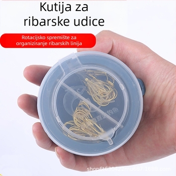 Kutija za pohranu kuki za morski ribolov s rotirajućim odjeljkom za podluku, velika kapaciteta, ABS materijal, Marka Other