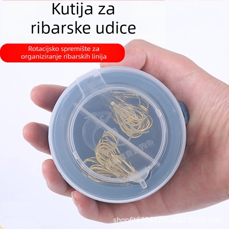 Kutija za pohranu kuki za morski ribolov s rotirajućim odjeljkom za podluku, velika kapaciteta, ABS materijal, Marka Other