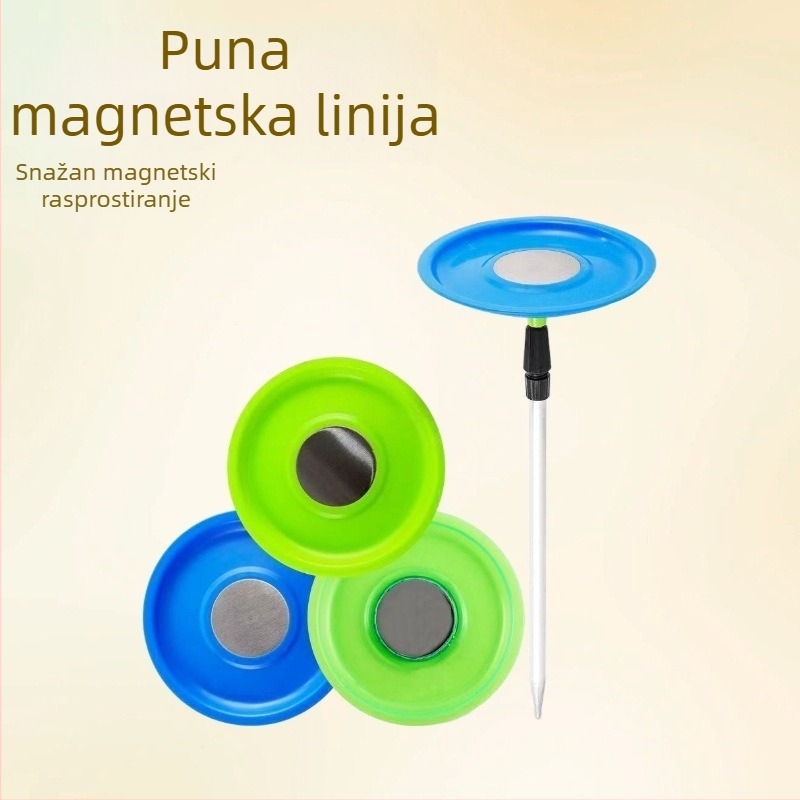 Posuda za mamce u obliku diska, jednoslojna, snažan magnet, mini prenosni plastični ribolovni dodatak
