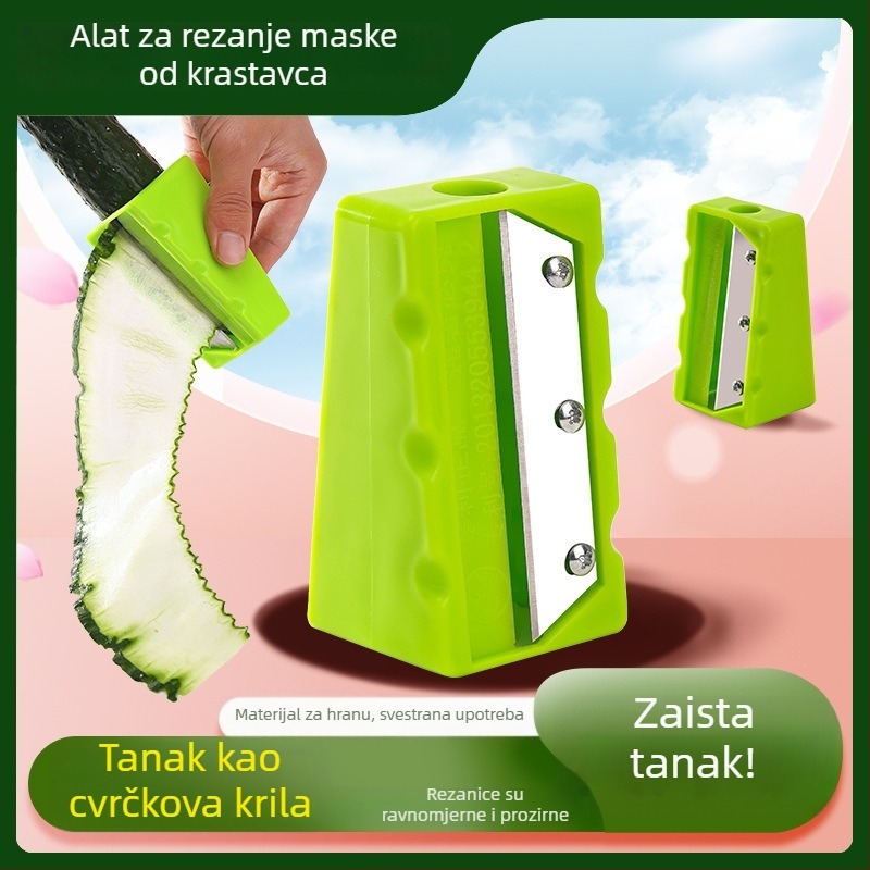 Huabiao višenamjenski alat za guljenje krastavaca i izradu maski za lice – nehrđajući čelik i plastika