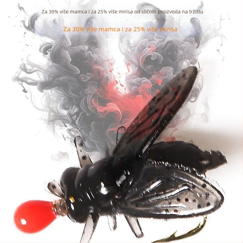 Set za ribolov s konopom protiv zaplitanja, lažna muha, broj 5, zlatni ulošci — Wave Cutter