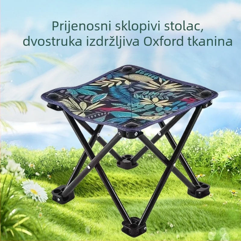 Sklopivi stolac — visokougljični čelik, prijenosno za vanjsku upotrebu, prilagodljivo