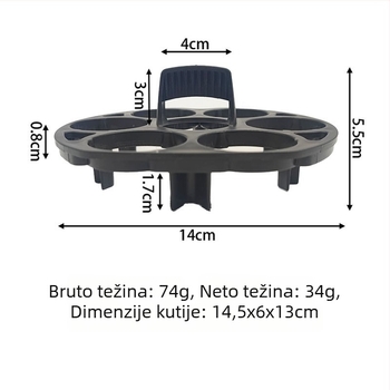 Kutija za jaja s 7 rupa, okrugla plastična, višefunkcionalna (7 rupa; okrugla; plastika; kuhanje/parenje)