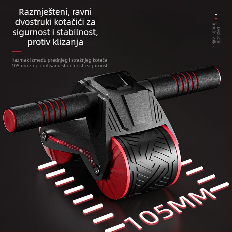 Abdominalni kotačić s automatskim vraćanjem – uređaj za vježbanje kod kuće, model 006, težina 1100 g, specifikacije 24, materijali ABS, PP