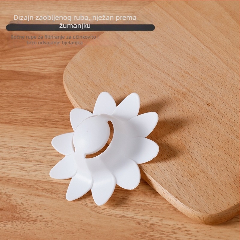 Separator bjelanjka s dizajnom krizanteme, plastični, ručni, kod 897326574, moderni minimalistički stil, za kućnu upotrebu